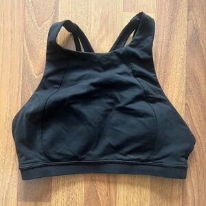 Lululemon Black High Neck Sports Bra (Free To Be Serene - size 4)